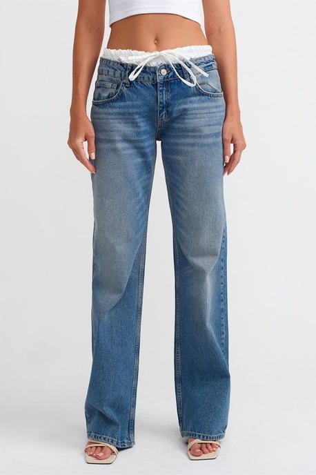 Dames Mid-Waist Rechtvallende Jeans - Image 3