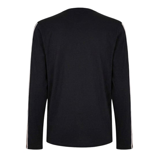 Boss Mens Unique Striped Jersey Long-Sleeved T-Shirt (Black) - Image 2