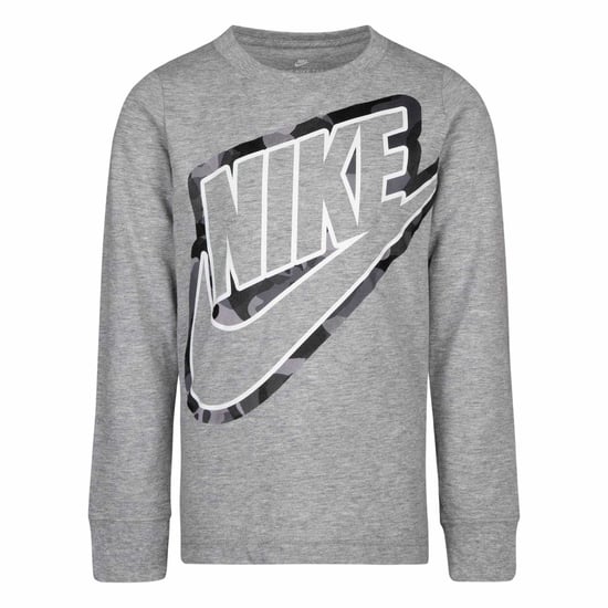 Nike Långärmad T-shirt i kamouflage för barn (Mörkgrå) - Image 1