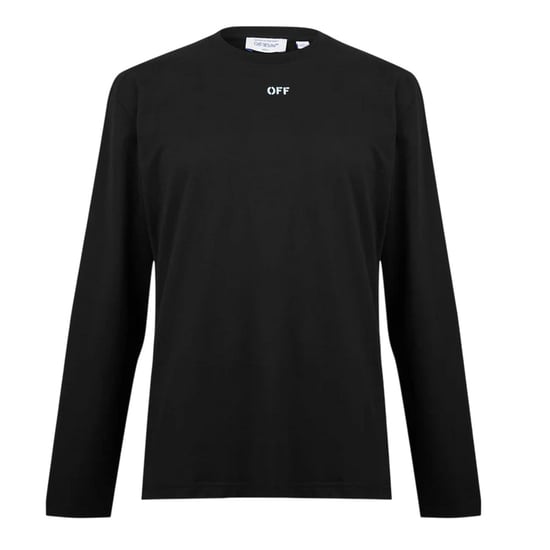 Off White Katoenen Crew Neck Regular T-shirt Heren (Zwart/Aqua) - Image 1