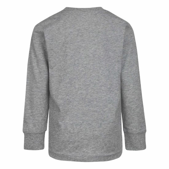 Nike Kinder-T-shirt met lange mouwen en 'Just Do It'-swoosh (Donkergrijs) - Image 2