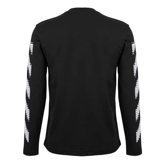 Off White Heren Crew Neck Regular T-shirt (Zwart, Wit) - Image 2
