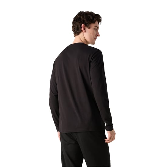 Hugo Heren Derol Katoen T-shirt met lange mouwen (Zwart) - Image 3