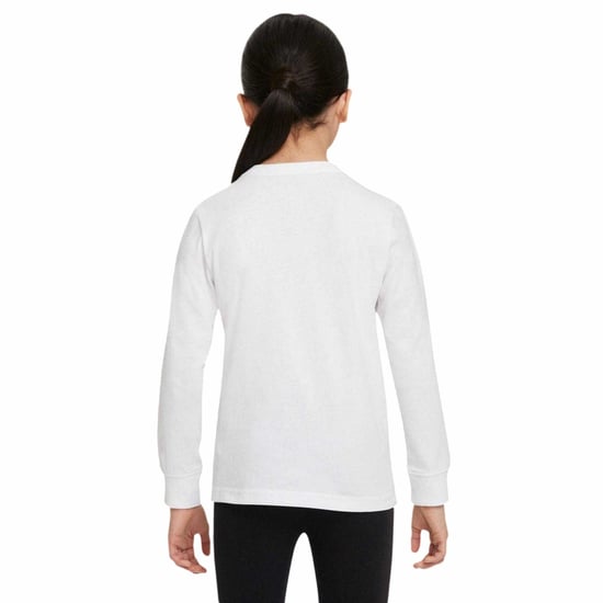 Nike Childrens/Kids Just Do It Swoosh Long-Sleeved T-Shirt (White) - Image 2