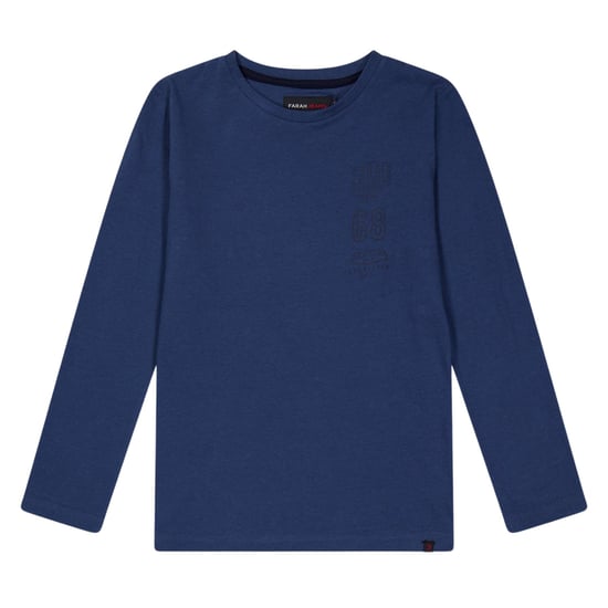 Farah Kinder/Kids Stacked Logo T-shirt met lange mouwen (Blauw) - Image 1