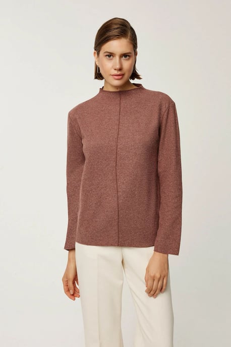 Half Turtleneck Knitted Top - Image 1
