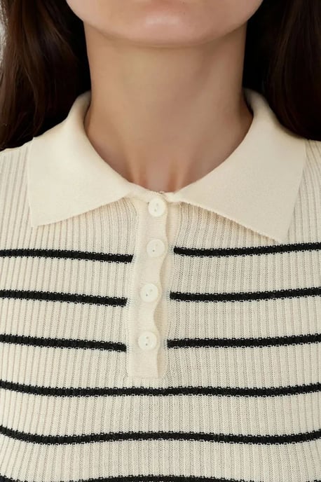 Textured Knitwear Half Turtleneck Sweater - Image 6