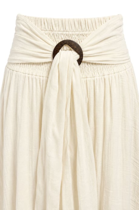 Hoge Taille Geknoopte A-Lijn Maxi Rok - Image 2