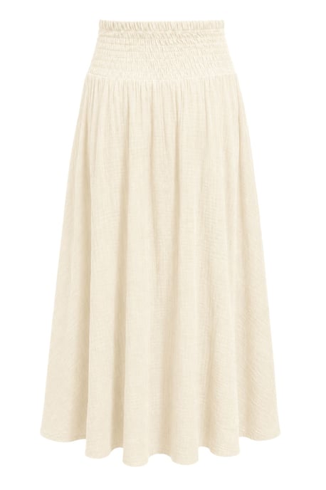 Hoge Taille Geknoopte A-Lijn Maxi Rok - Image 3
