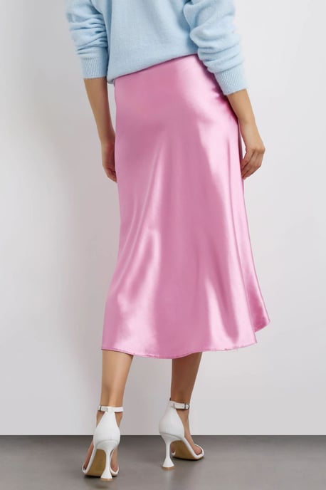 High-Waist Satin Midi Skirt - Image 4
