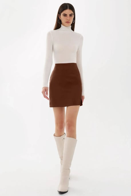 Hoge Taille Rok met Zijsplit - Image 2