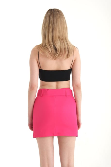 Hoge Taille Minirok met Een Ceintuur Detail - Image 3