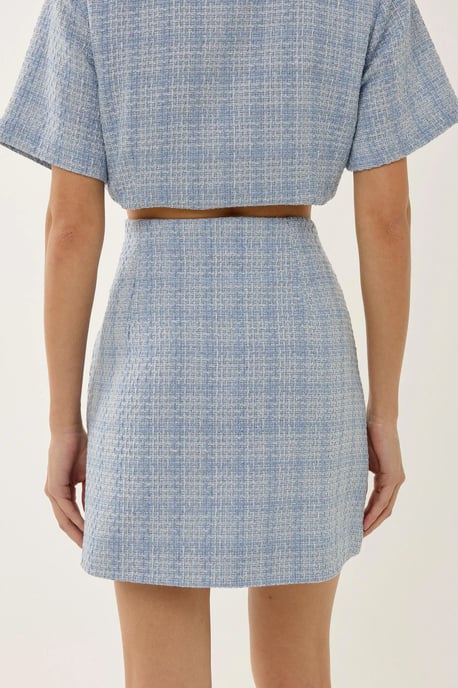 Knäppt Tweed Minikjol - Image 6