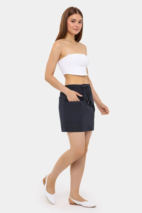 Cotton Low-Rise Cargo Skirt - Image 2