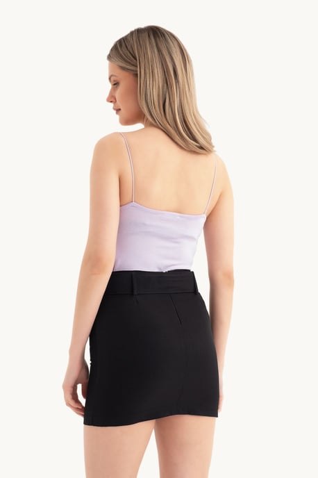 Spaghetti Strap Basic Cropped Cami Top - Image 2