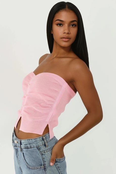 Slim Fit Off-Shoulder Stickad Top - Image 5