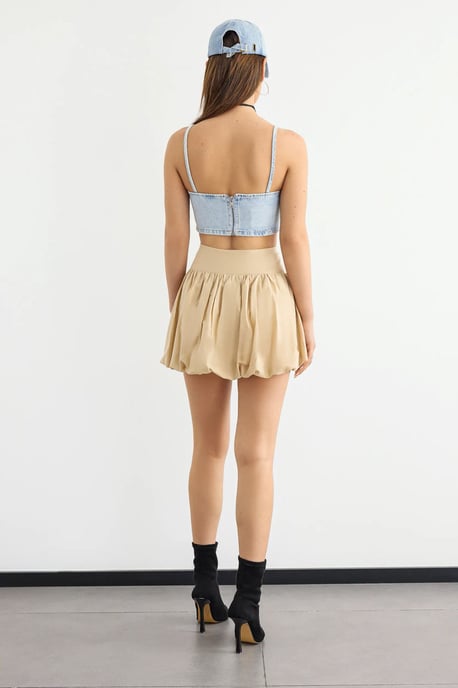 Rutig Denim Spaghetti Top - Image 4