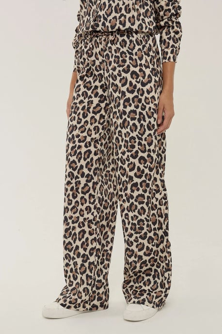 Leopard Print Straight Leg Pants - Image 3