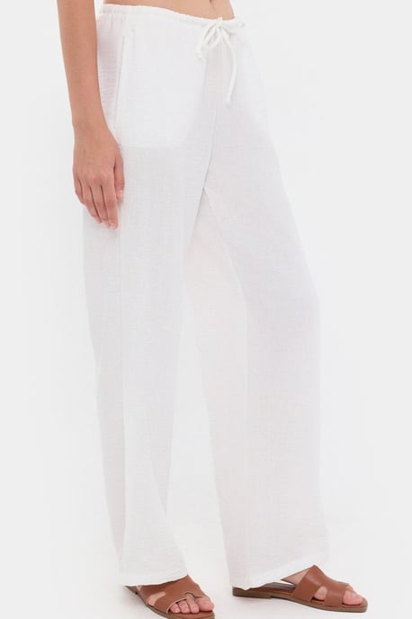 High-Waist Straight-Leg Trousers with Drawstring - Image 4