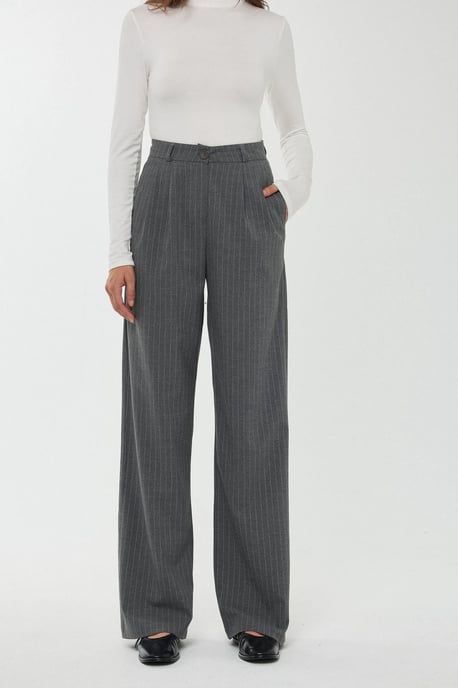 Hoge Taille Gestreepte Rechte Pantalon - Image 2