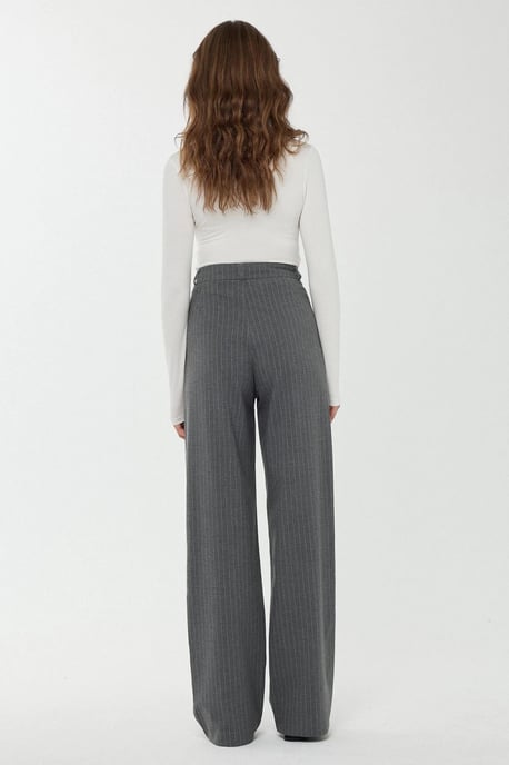 Hoge Taille Gestreepte Rechte Pantalon - Image 4