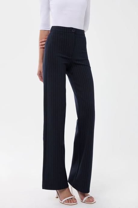 High Waist Striped Straight Leg Pants - Image 2