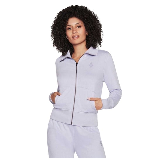 Skechers Dames-sweatshirt met lange mouwen en diamantpatroon (Lichtroze) - Image 1