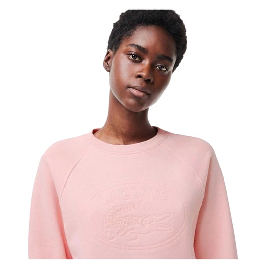 Lacoste Dames/Dames Geborduurd Logo Relaxed Fit Sweatshirt (Roze) - Image 3
