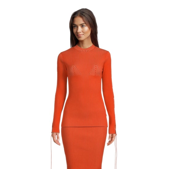 Off White Smal jumper för dam och dam (Korallröd) - Image 4