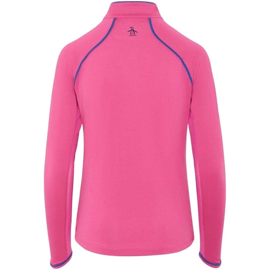 Original Penguin Dames/Dames Sweatshirt met Kwart Ritssluiting Regular (Roze) - Image 2