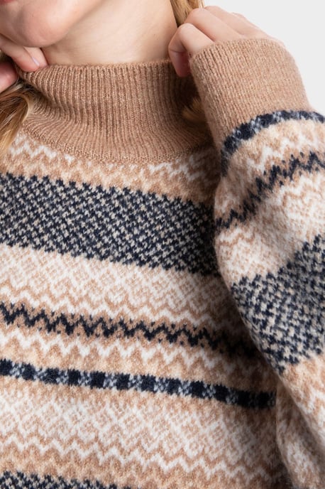 Patterned High Neck Sweater - Image 4