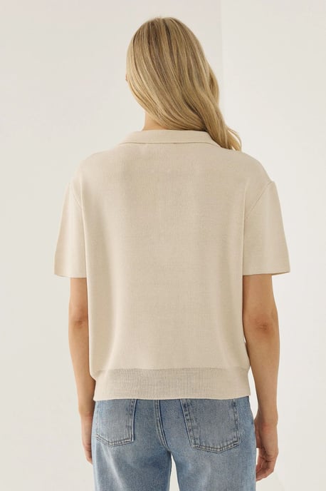 Polo Collar Zippered Sweater - Image 4