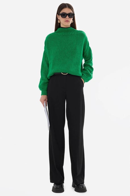 Oversized High-Neck Knitted Sweater - Image 2