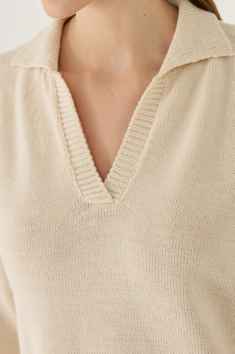 Polo Collar Knit Sweater - Image 3