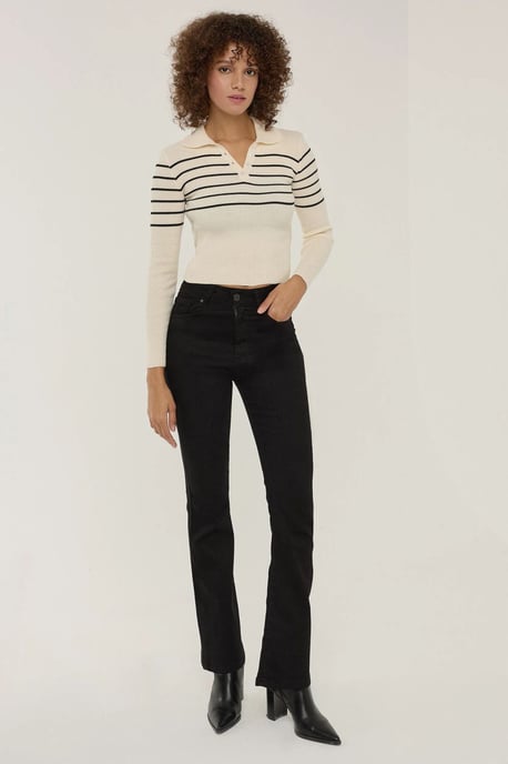 Striped Crop Sweater - Image 2