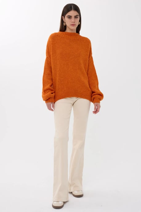Oversized High-Neck Knitted Sweater - Image 3