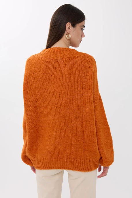 Oversized High-Neck Knitted Sweater - Image 4