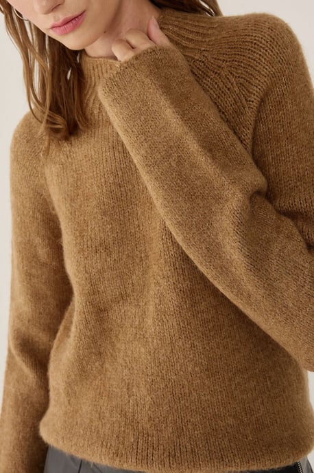 Oversized High-neck Knit Sweater - Image 5