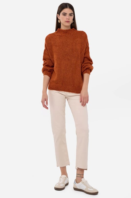 Oversized High-Neck Knitted Sweater - Image 3