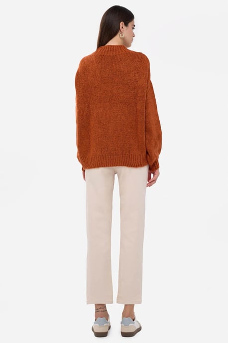 Oversized High-Neck Knitted Sweater - Image 5