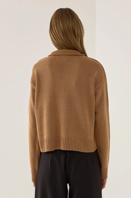 Polo Collar Knit Sweater - Image 4