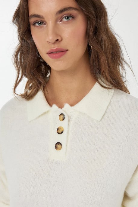 Button Collar Knit Sweater - Image 3