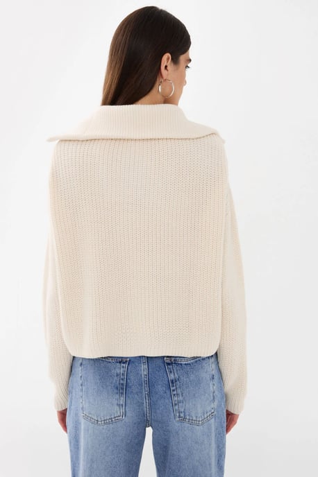 Zippered Regular-Fit Knit Sweater - Image 5