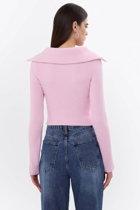 Zippered Knitted Sweater - Image 5