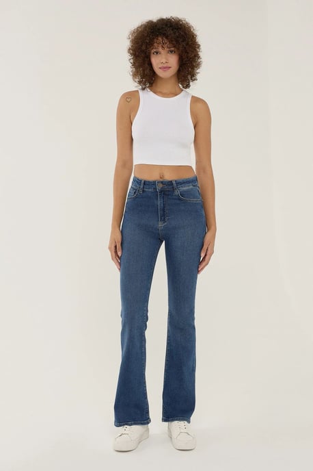 Normal Waist Flare Jeans - Image 1