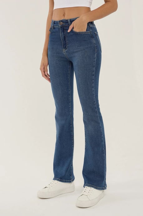 Normal Waist Flare Jeans - Image 4