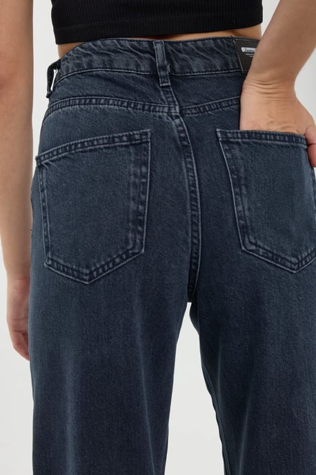 High Waist Wide Leg Denim Jeans - Image 3