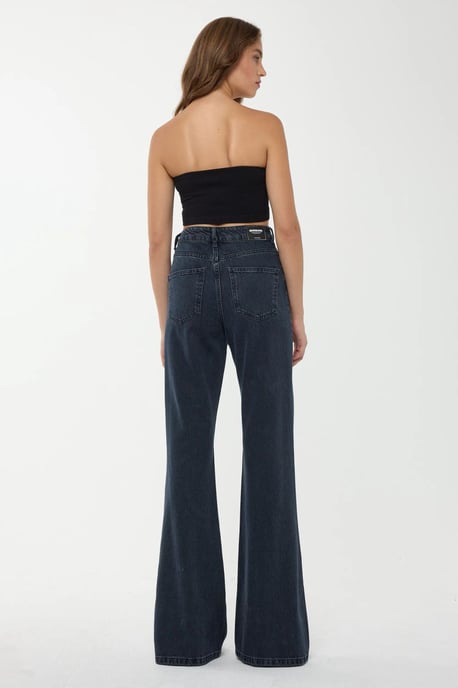 High Waist Wide Leg Denim Jeans - Image 5
