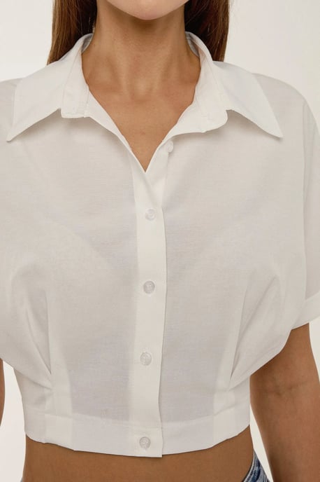 Korte Mouw Crop Shirt - Image 5