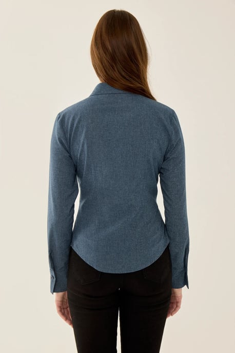 Plaid Buttoned Slim Fit Shirt - Image 3